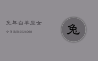 兔年白羊座女今日运势(20240613)